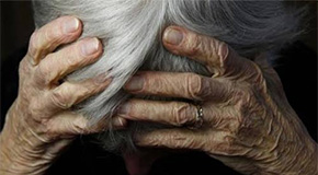 Elder Head in Hands